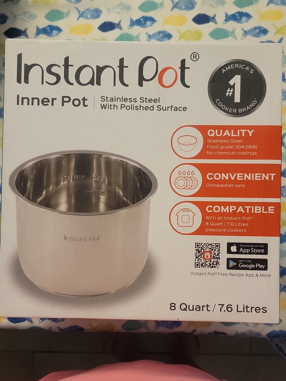New In Box Instant Pot Stainless Steel Inner Pot - Silver (8 Quart)